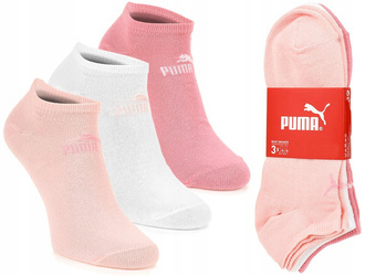 STOPKI PUMA SKARPETKI BAWEŁNA 3 PARY 3PAK 39/42 RÓŻOWE