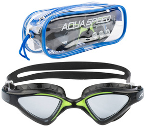 AQUA SPEED RAPTOR OKULARY PŁYWACKIE DO PŁYWANIA OKULARKI NA BASEN CZERWONE