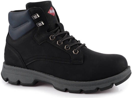 LEE COOPER LCJ2948 BUTY MĘSKIE ZIMOWE TRAPERY OCIEPLANE CZARNE