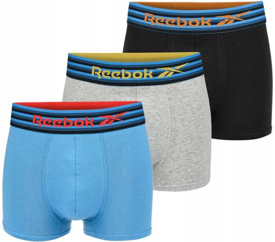 REEBOK TRUNK KENT U5_F8394_RBK_S3PKA majtki bokserki męskie bawełna 3PAK