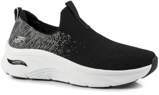 SKECHERS ARCH-FIT KEY JOURNEY 149684/BLK DAMSKIE SPORTOWE SNEAKERSY WSUWANE CZARNE